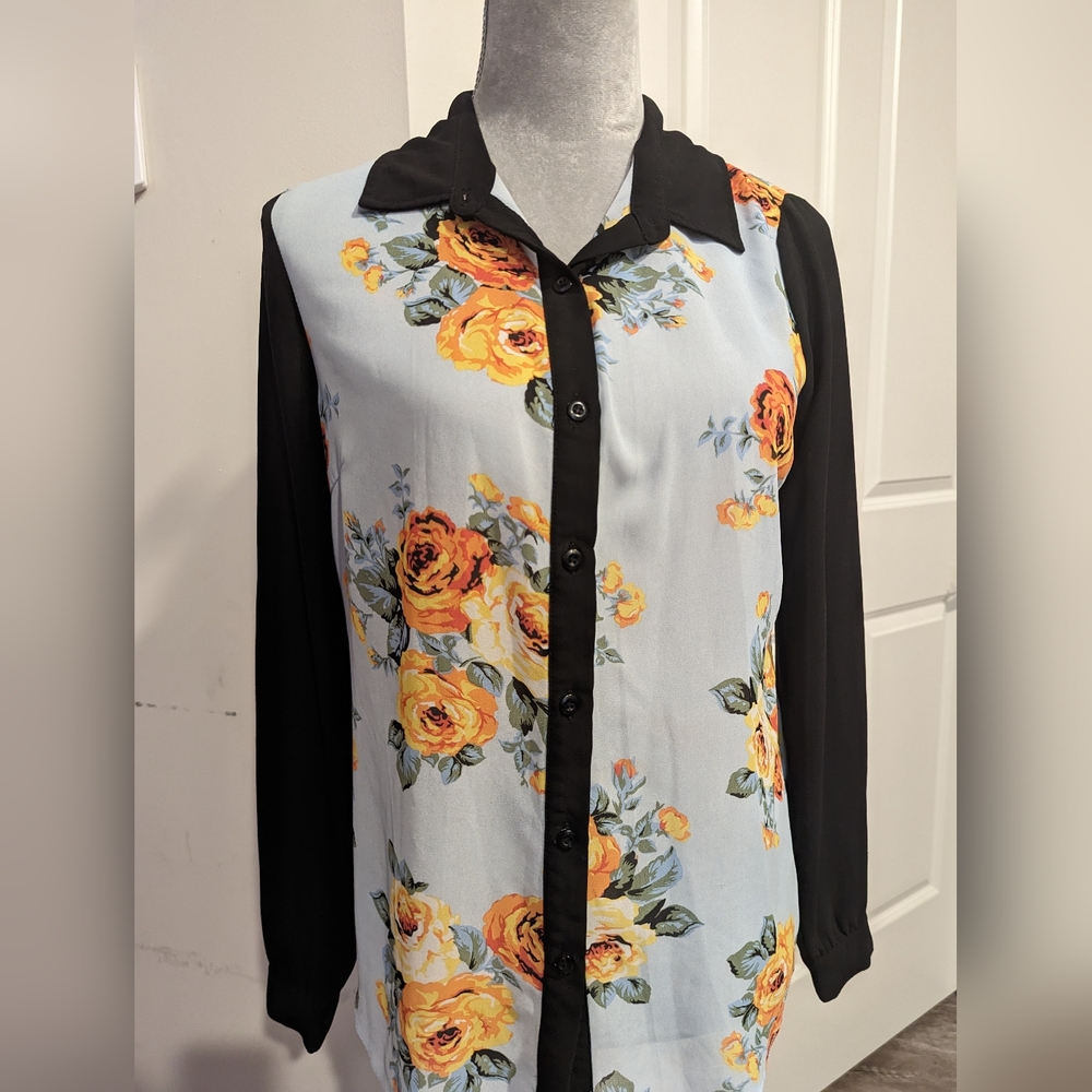 Forever 21 Sheer Chiffon Blouse